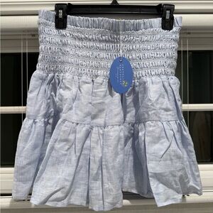 Cartolina Nantucket Powder Blue Kylie Chambray Skirt